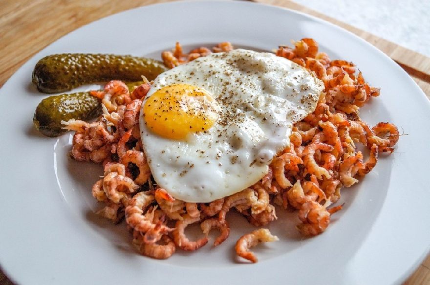 Krabben Frühstück