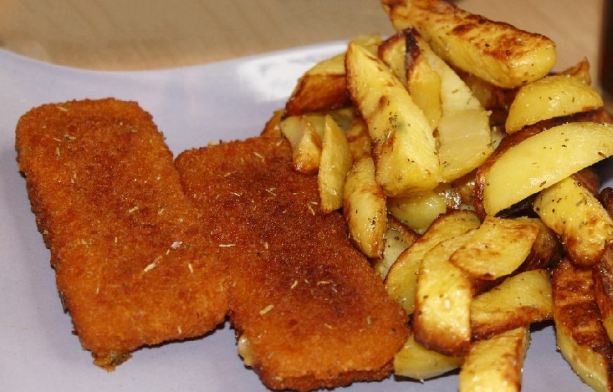 Fish and Chips so wie die in den Vereinigtes Königreich gegessen werden.