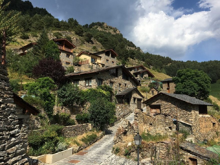 Schönes Dorf in Andorra.