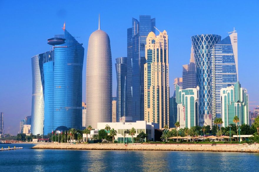 Wolkenkratzer in Katar.